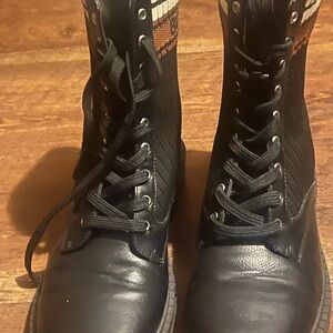 Black Leather Womens Boots